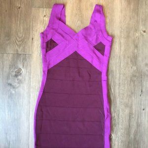 Express Purple Bodycon Dress (S)